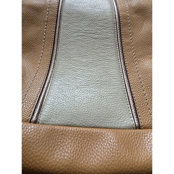 Tignanello Two-Tone Pebble Leather Tote Bag With Dual Shoulder Straps - Picture 3 of 13